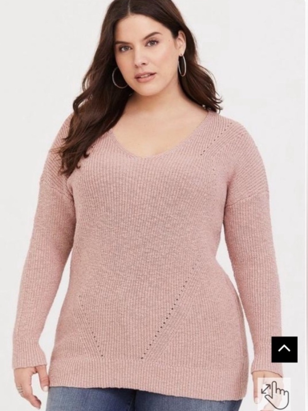 Torrid Pullover Tunic Cross Back Sweater size 5X Pink Knit Oversized